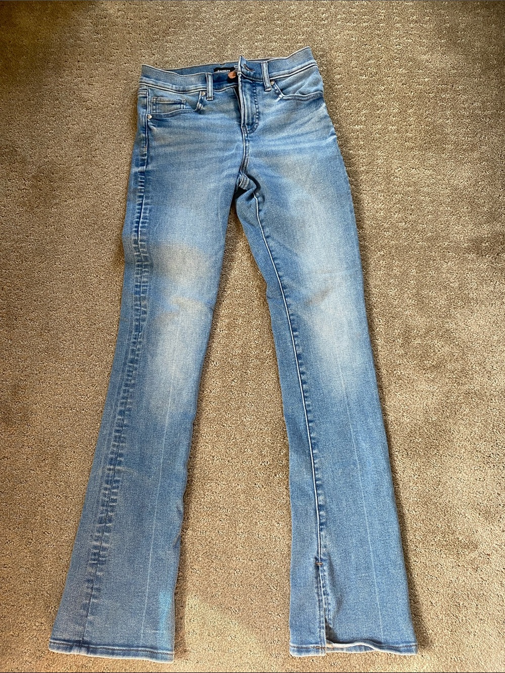 Express Light Blue Flare Jeans